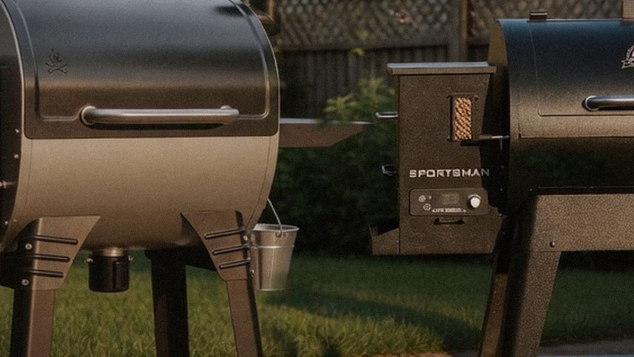 Close comparison of the Camp Chef Woodwind Pro WiFi 24 controller next to the Pit Boss Sportsman controller