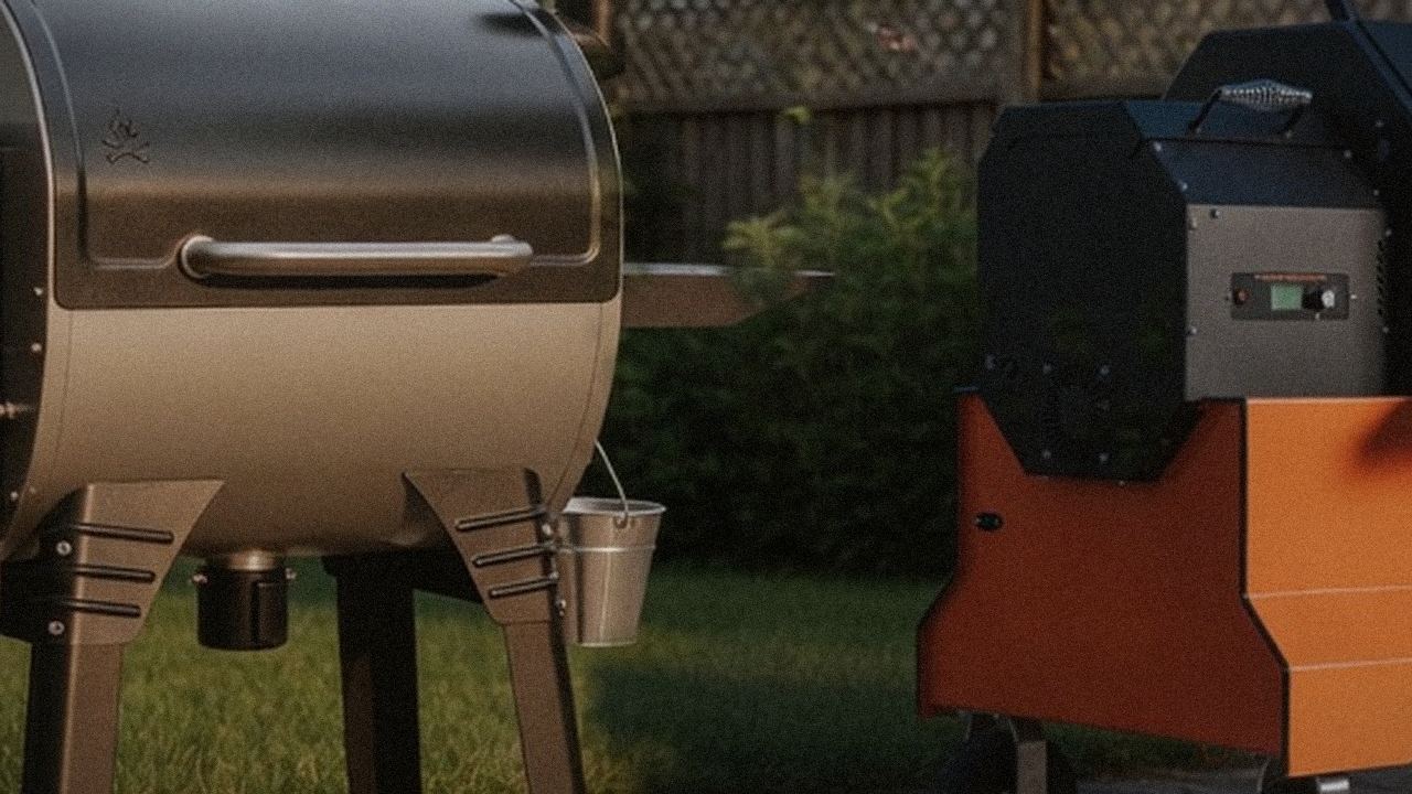 Close comparison of the Camp Chef Woodwind Pro WiFi 24 controller next to the Yoder Smokers YS640s controller