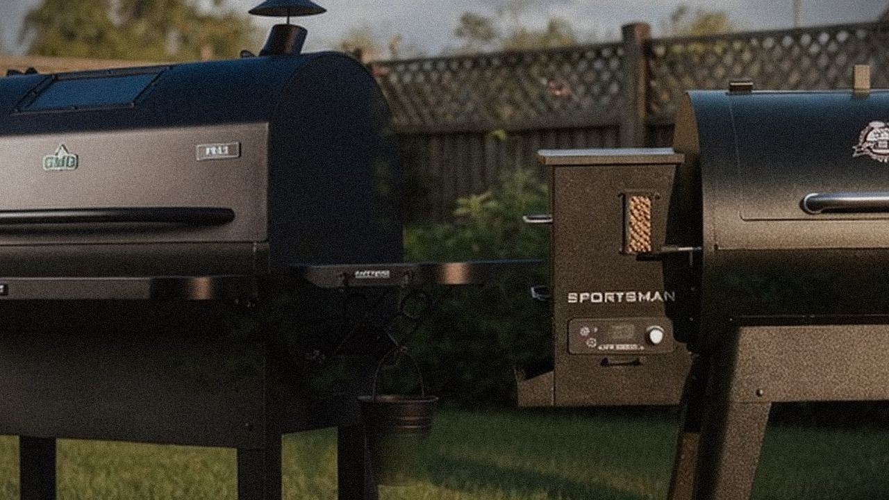 Green Mountain Grills Peak and Pit Boss Navigator 850 starting up, controllers lit