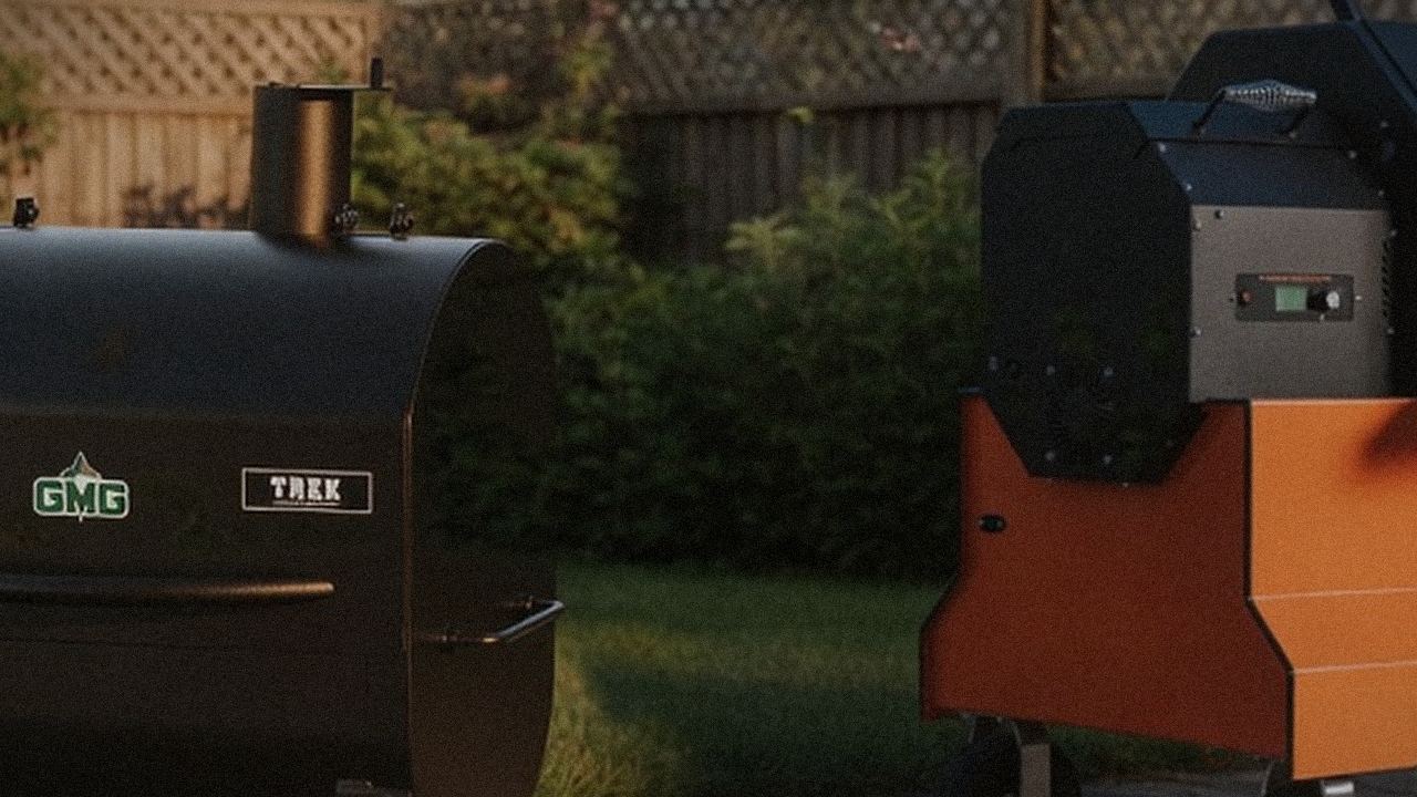 Close comparison of the Green Mountain Grills Trek controller next to the Yoder Smokers YS640s controller