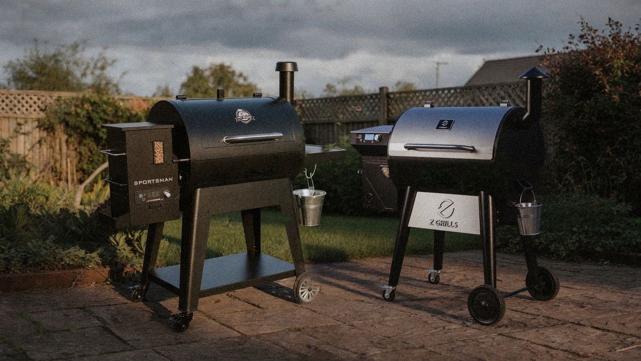 Morning patio with the Pit Boss Navigator 850 and the Z Grills 700 Series (ZPG-7002), unboxing-day mood