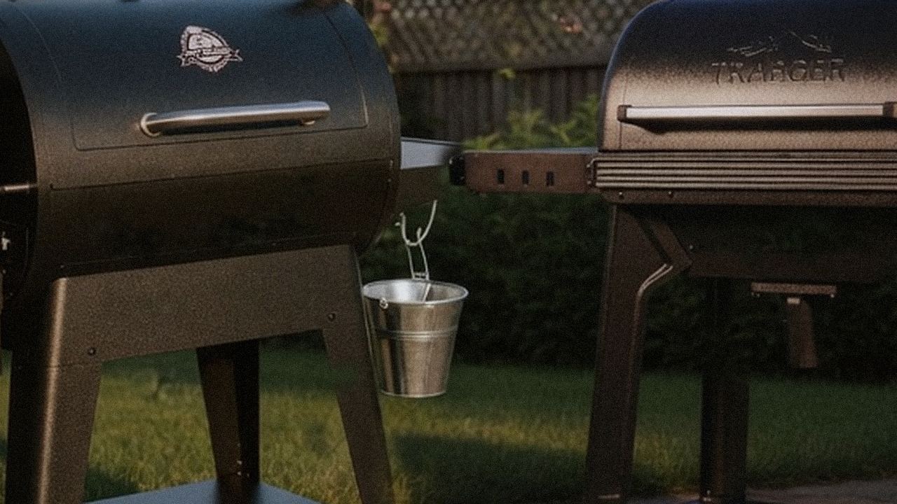 Close comparison of the Pit Boss Sportsman controller next to the Traeger Pro 780 controller
