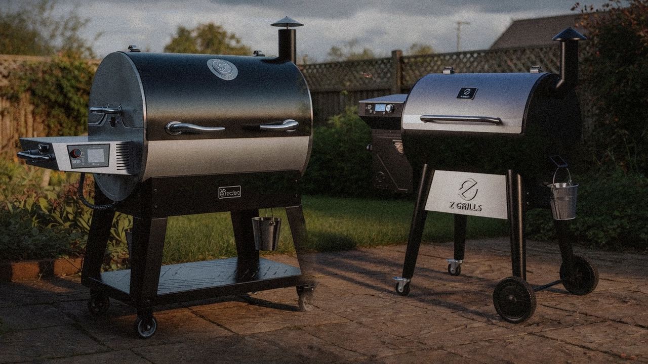 recteq Flagship 1600 versus Z Grills 700 Series on a dusk patio