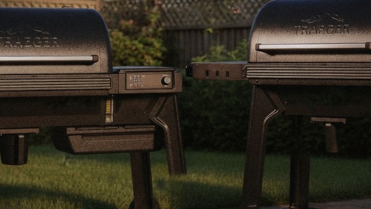 Close comparison of the Traeger Ironwood controller next to the Traeger Pro 780 controller