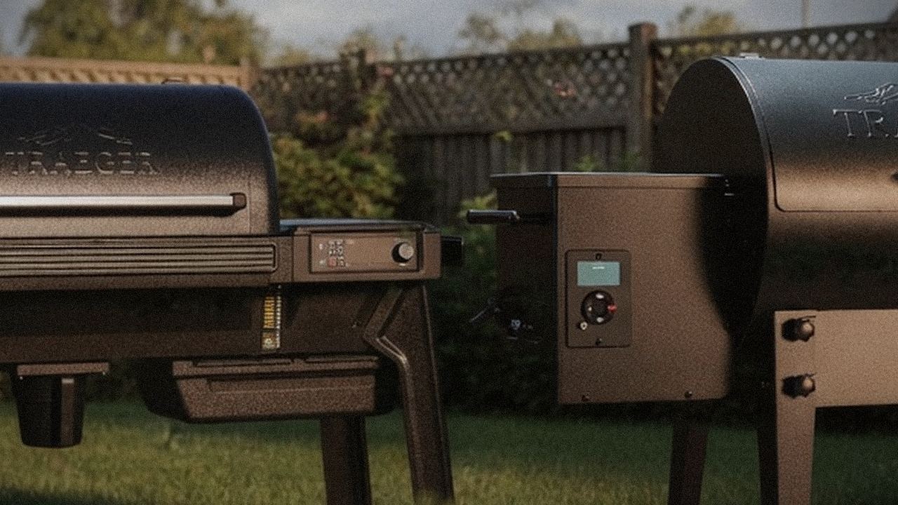 Traeger Ironwood and Traeger Tailgater 20 starting up, controllers lit