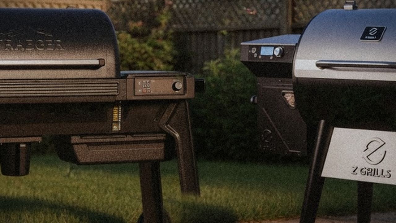 Close comparison of the Traeger Ironwood controller next to the Z Grills 700 Series (ZPG-7002) controller