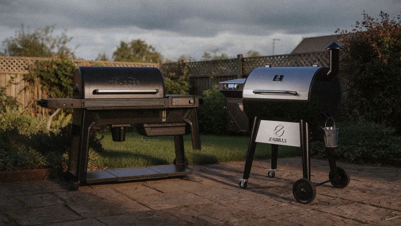 Morning patio with the Traeger Ironwood and the Z Grills 700 Series (ZPG-7002), unboxing-day mood