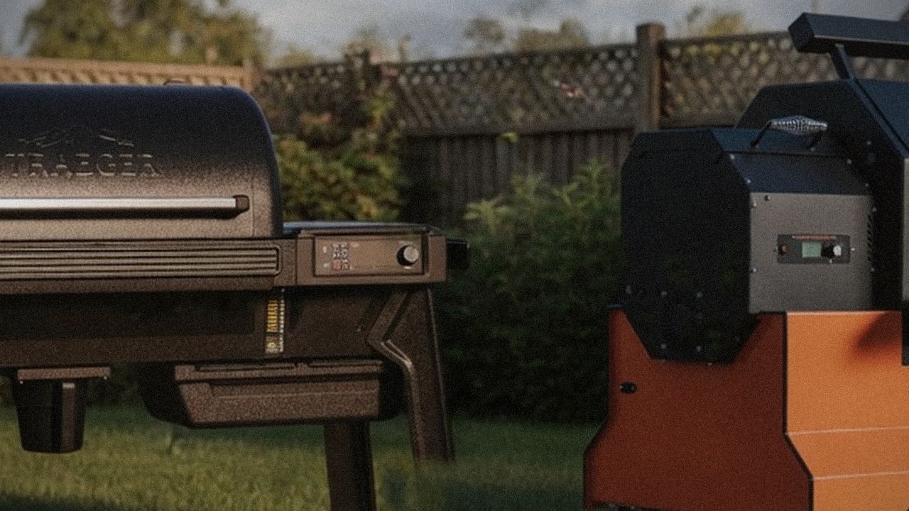 Traeger Pro 780 and Yoder Smokers YS640s starting up, controllers lit