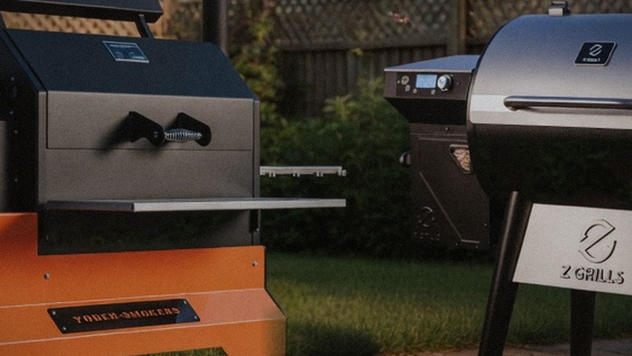 Close comparison of the Yoder Smokers YS640s controller next to the Z Grills 700 Series (ZPG-7002) controller